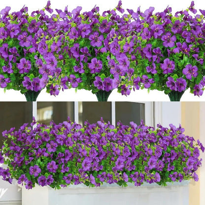 Artificial Flowers Eucalyptus Fake Flower Violet Home Porch
