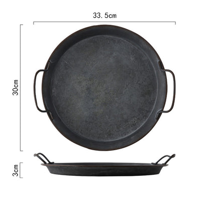 Kreatives Tablett aus Schmiedeeisen für Brot, Haushaltsdekoration im Retro-Stil