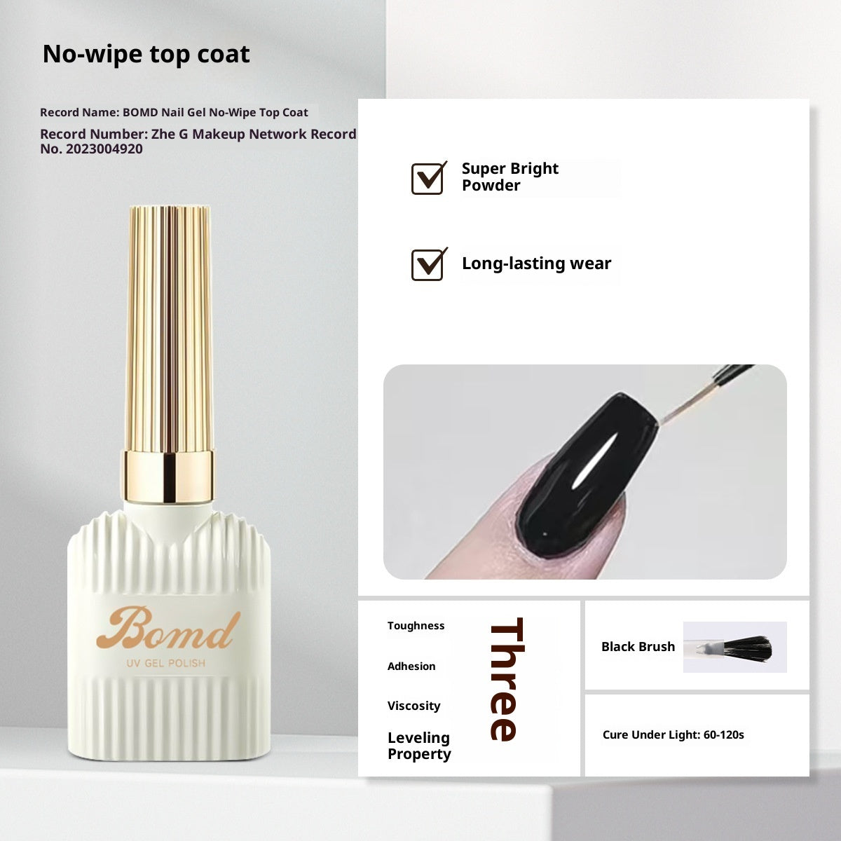 Herstellung eines Nagellackklebers durch Verschmieren von Grundierung und Versiegelungsschicht