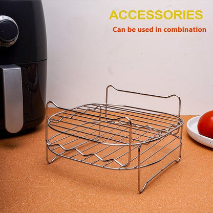 Air Fryer 430 Stainless Steel Double Layer Grill Rack