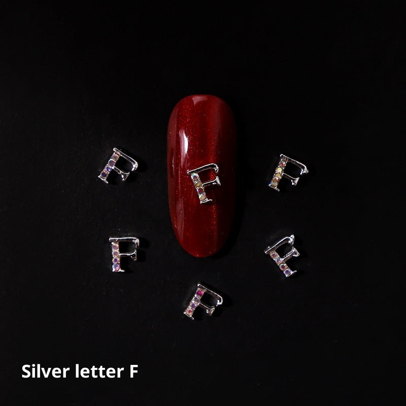 26 Buchstaben Legierung Nagelornament Nagelkristall