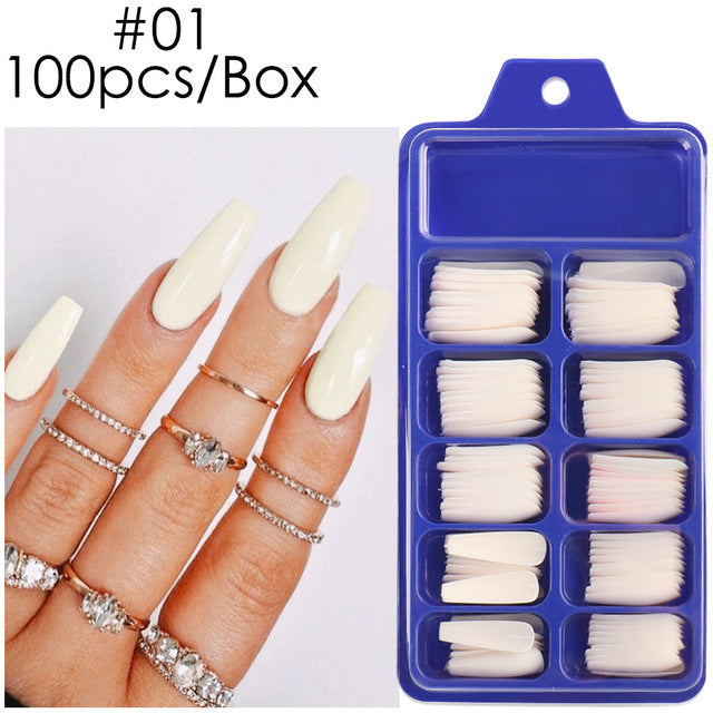 Blue Box Full Paste Wear Long Ballet Nail Plate