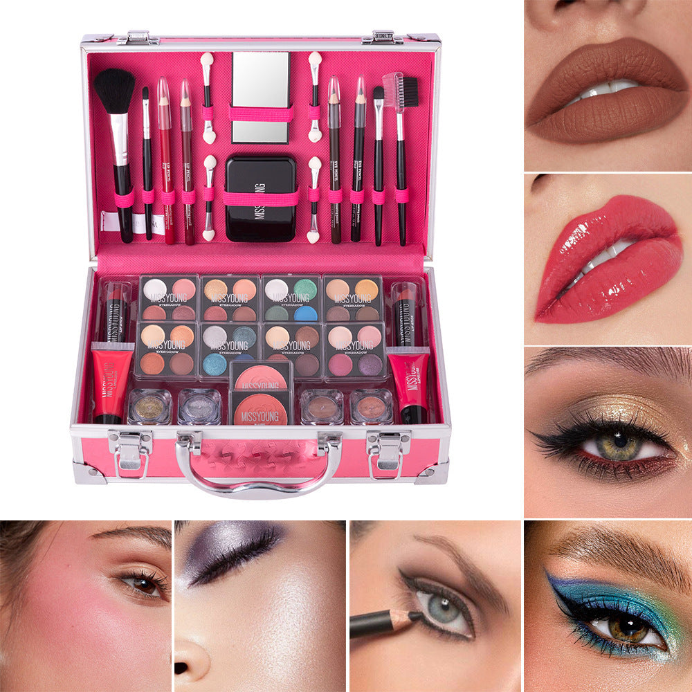 Natürliches, langanhaltendes Lippenstift- und Lidschatten-Multifunktions-Make-up-Set