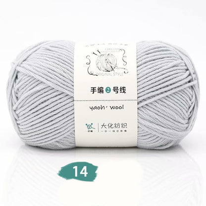 Medium Thick Hand-knitted Woolen Yarn Scarf Hat Coat Stick Needle DIY6 Strands