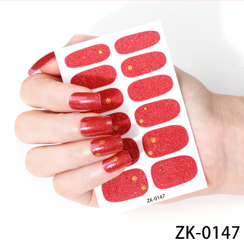 Nagelsticker mit Zwiebelpuder-Farbverlauf für Internetstars