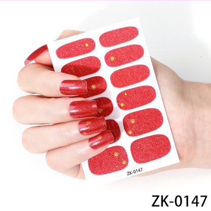 Nagelsticker mit Zwiebelpuder-Farbverlauf für Internetstars