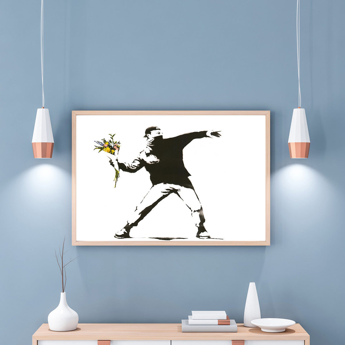 Wall Art Flower Banks Home Decoration Modern Spray Painting