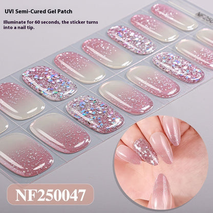 Semi-cured New Christmas Gel Nail Stickers