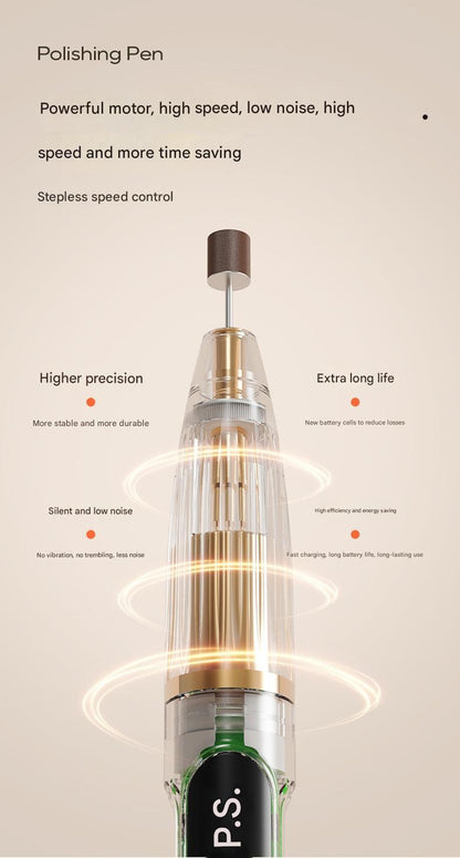 Elektrische Nagelfeile, kompaktes Nagelentfernungswerkzeug, tragbarer elektrischer Nagelknipser mit LCD-Display, elektrischer Nagelpuffer 
