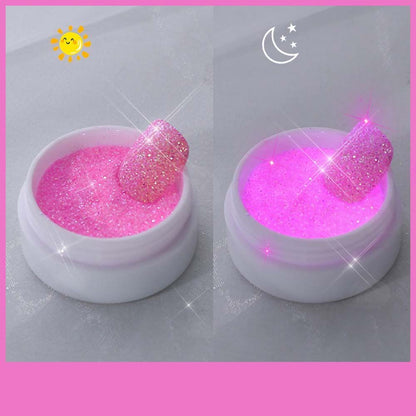Nagelkunst-Schmuck, leuchtendes Zucker-Glow-Puder