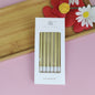 Electroplating Pencil Candle Straight Rod Birthday Gold Champagne Gold Color Wedding Party Decoration
