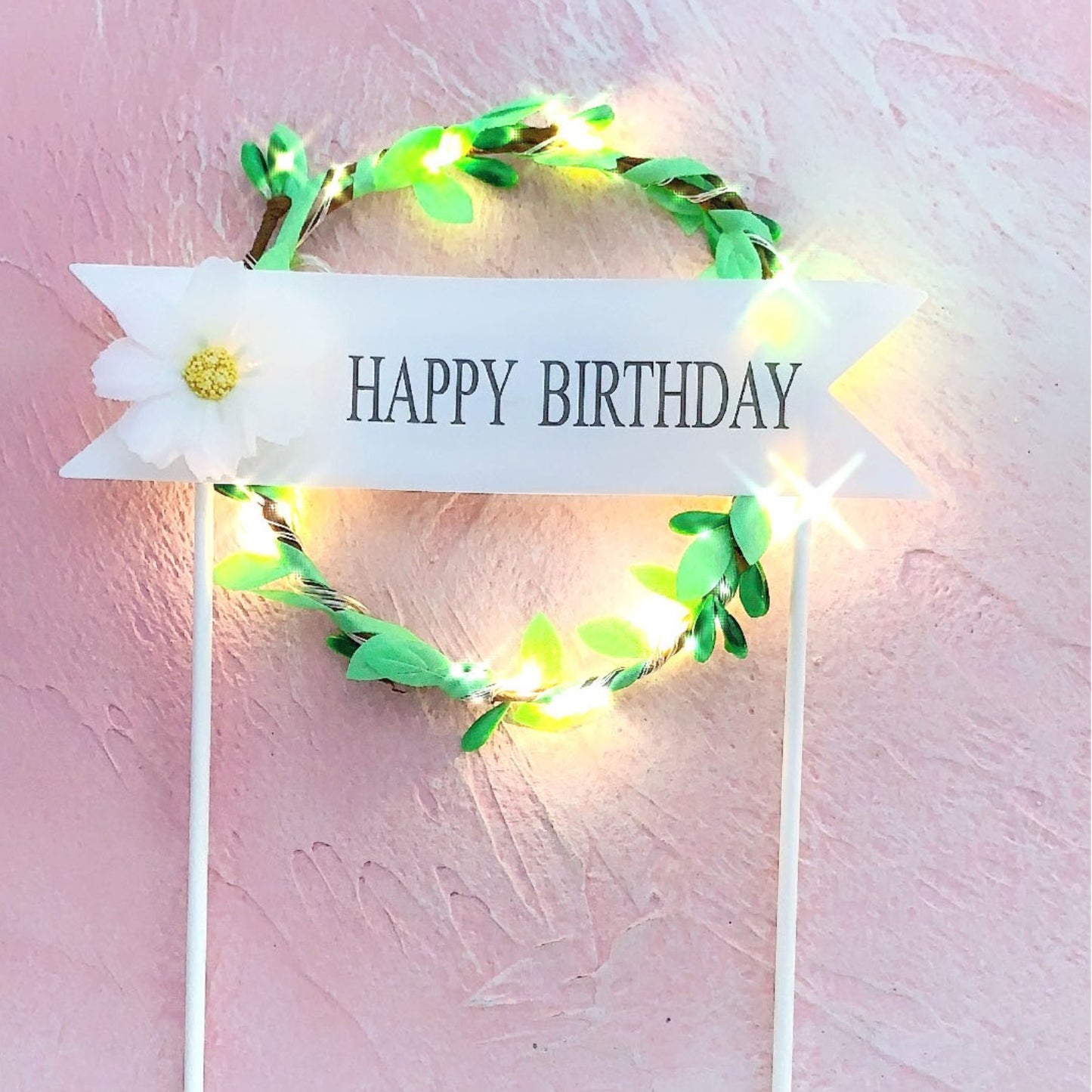 Creative Birthday Cake Round Garland Light Inserts