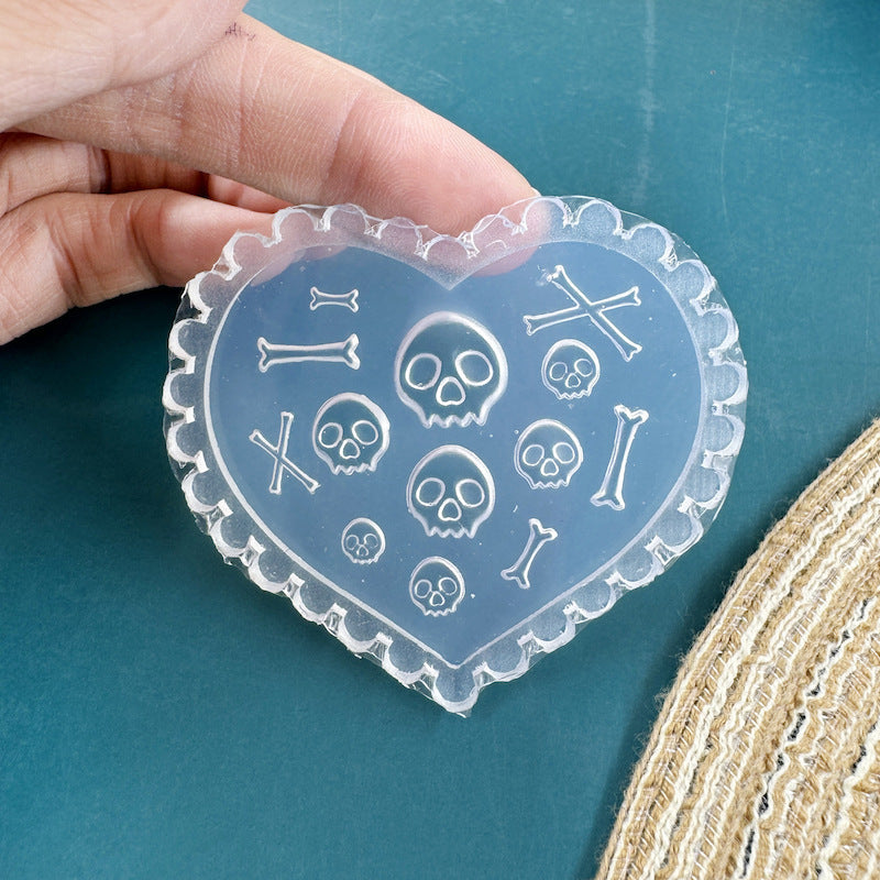 Silikon-Manikürform mit Blumenmotiv (nicht weißlich)