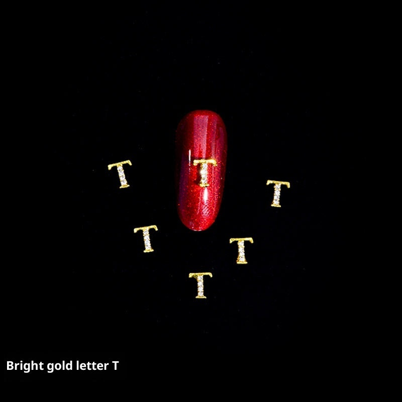 26 Buchstaben Legierung Nagelornament Nagelkristall