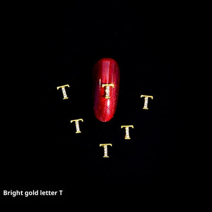 26 Buchstaben Legierung Nagelornament Nagelkristall