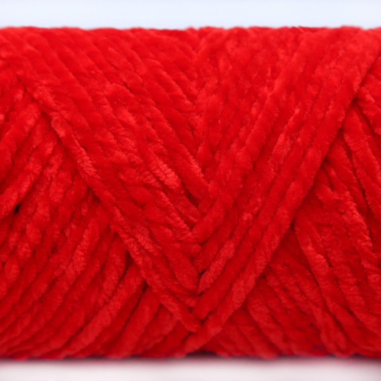 Gold Velvet Scarf Crocheted Shoes Yarn