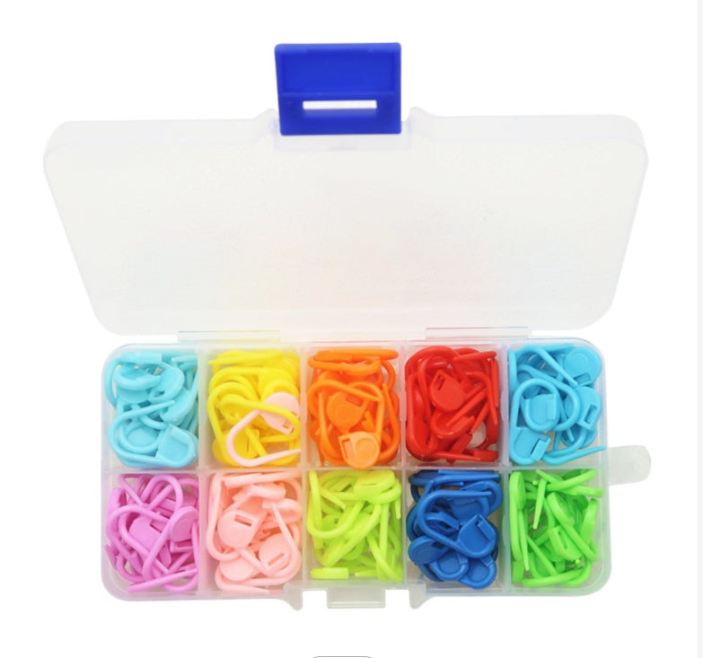 Farbige Strickgarn-Markierung, kleine Schnalle, Positionierungsschnalle, gemischte Farben, Kunststoff-Strickmarkierung, Häkelnadel, kleine Nadel