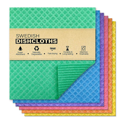 Kompostierbares, biologisch abbaubares, wiederverwendbares Küchenpapier, schwedisches Geschirrtuch, schlichtes Bio-Reinigungstuch