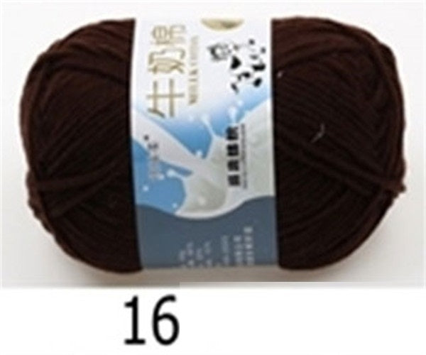 5-Strand Milk Cotton Wool Woven Medium Thickness Doll Slippers Yarn