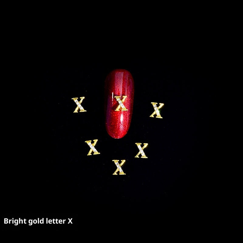 26 Buchstaben Legierung Nagelornament Nagelkristall