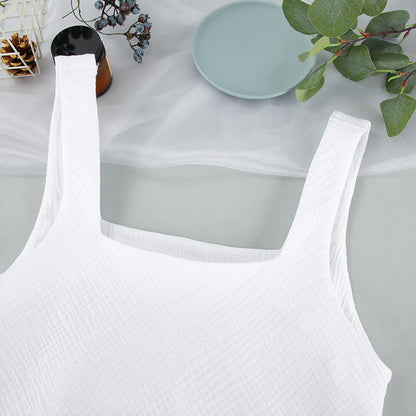 Yarn Cotton Pajamas Comfortable Vest Shorts Set