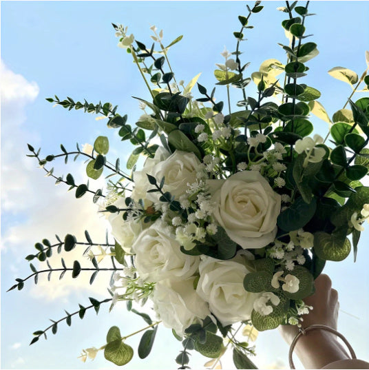 Cross-border Artificial Flower Wholesale Handmade Flowers Wedding Wedding Bride Bridal Bouquet Diy Bouquet Home Dress Up Flower Arrangement