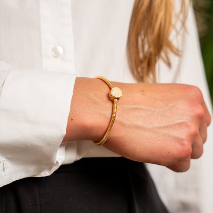 Sparkling Sunrays - Charm 4 mm with Bracelet - Gold-Plated Sterling Silver