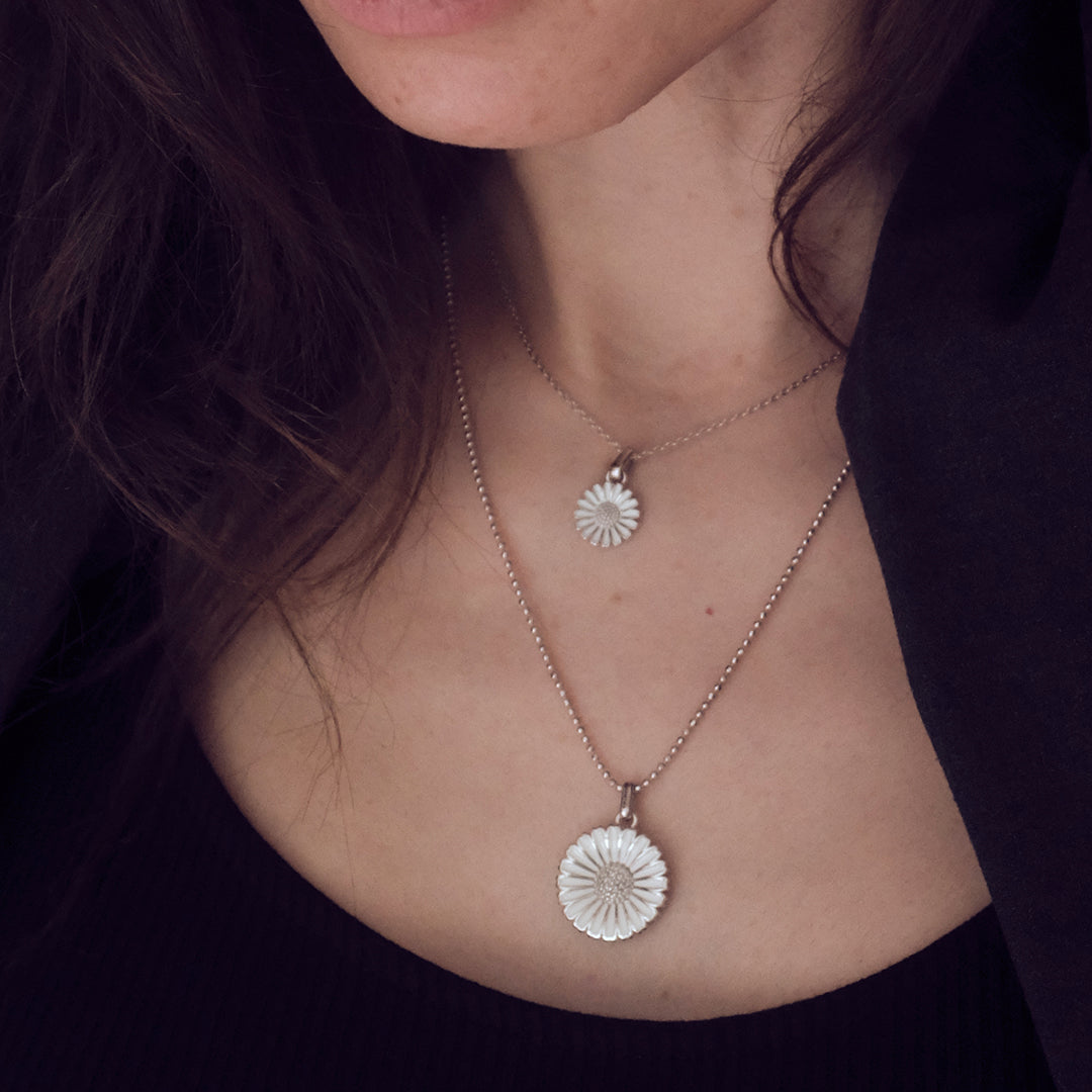 Marguerite Ø 12mm Earring Pendant - Sterling Silver