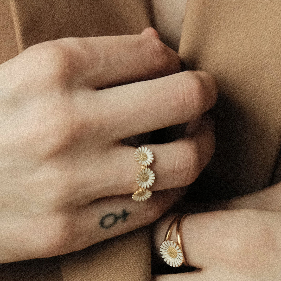 Marguerite Ring - Gold Plated Sterling Silver