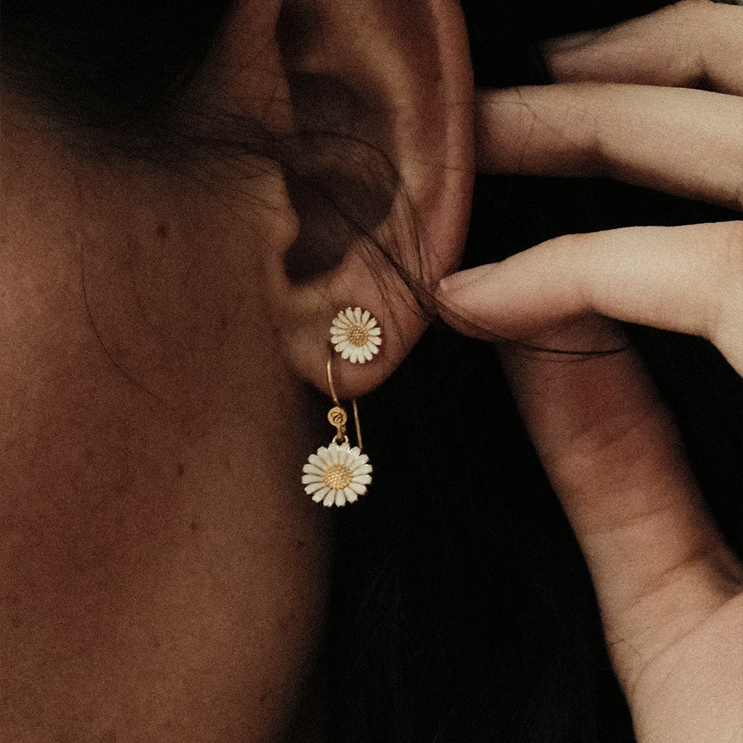 Marguerite Dangle Earring - Gold Plated Sterling Silver