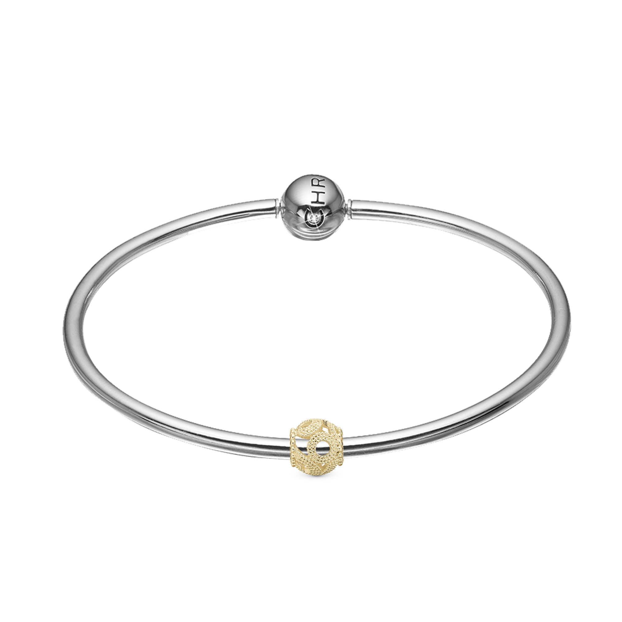 Silver Bangle med charm