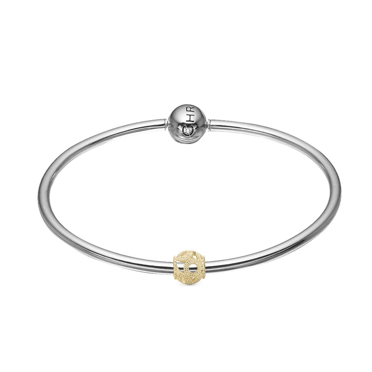 Silver Bangle med charm