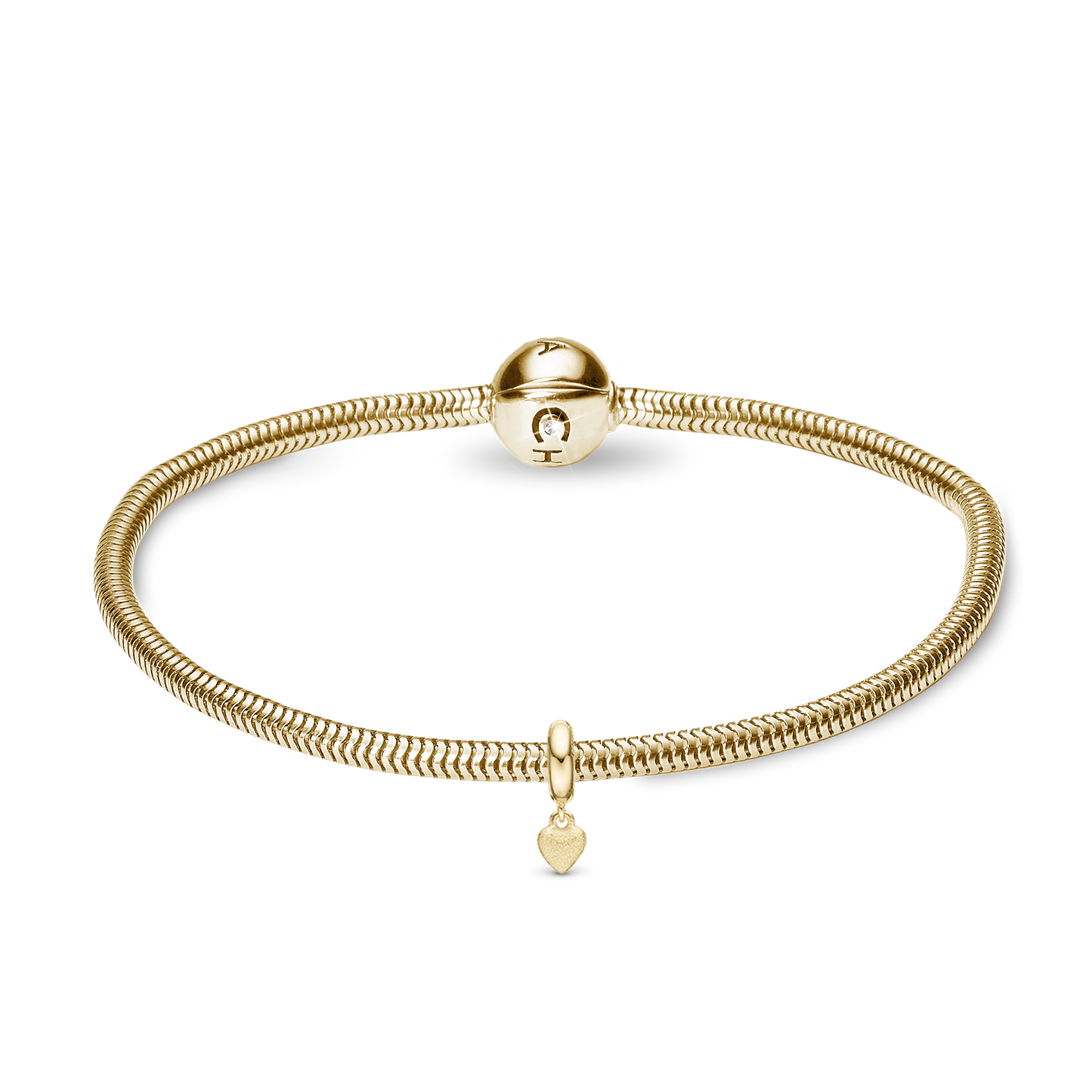 Charms Bracelet with charm i Gold Plated