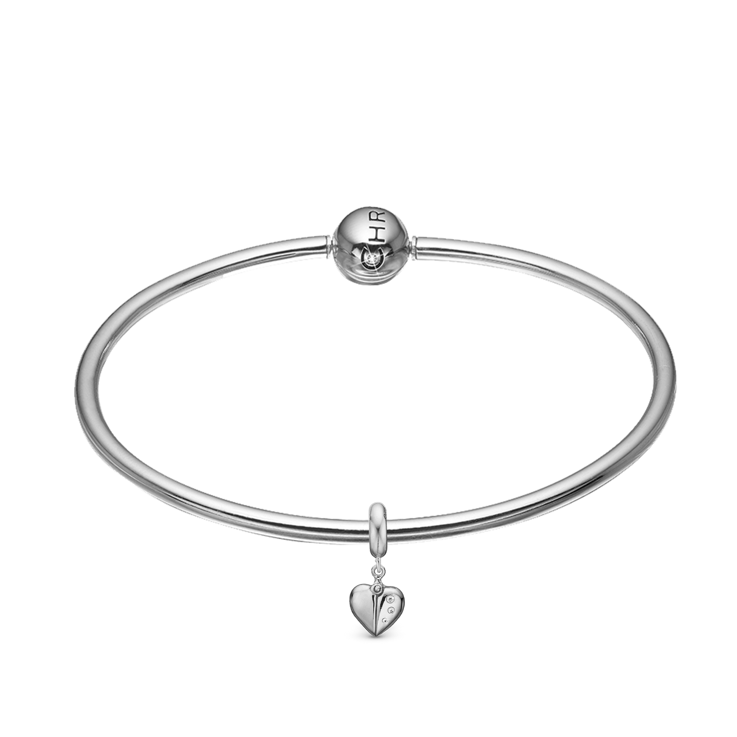 Sølv Bangle med charm