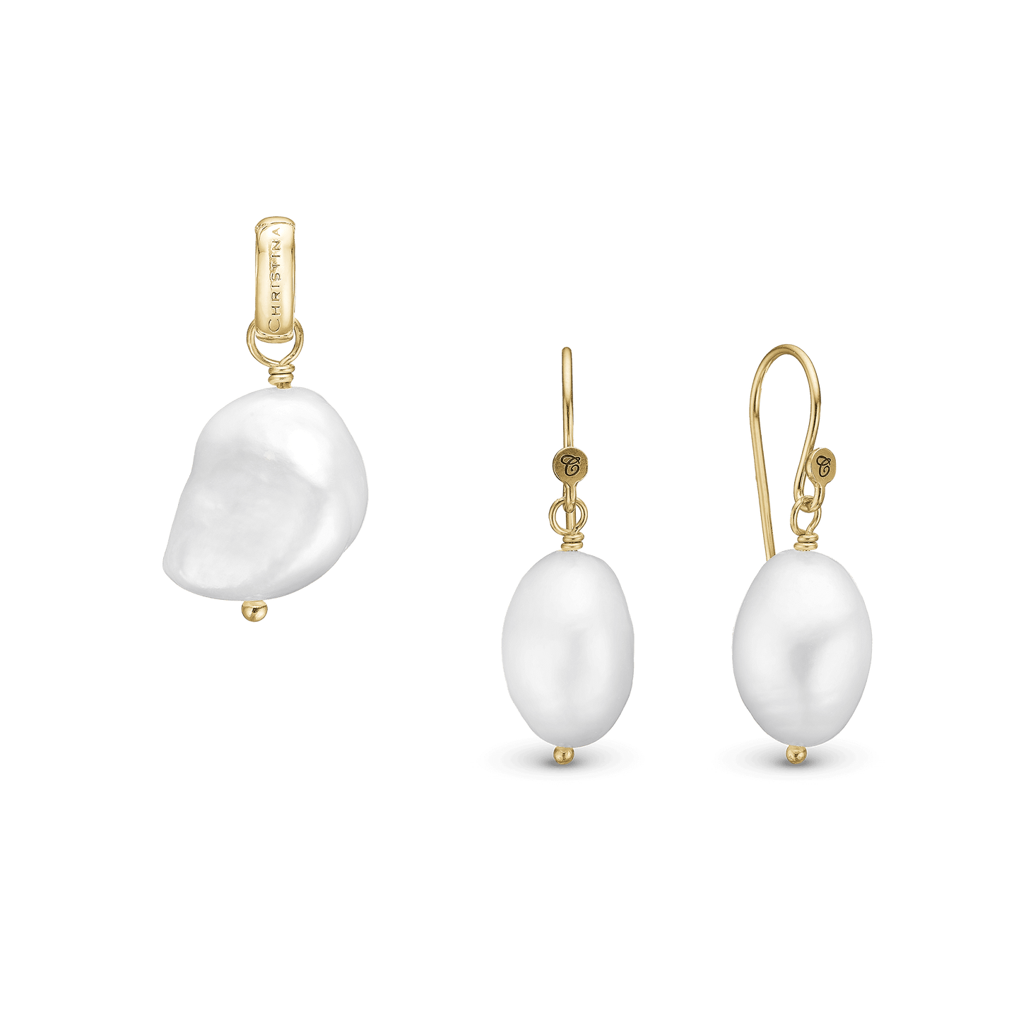CHRISTINA Pearl Dream sæt, Forgyldt