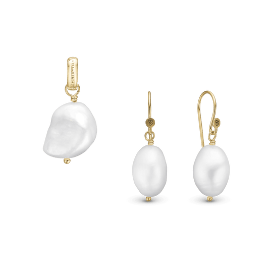 CHRISTINA Pearl Dream sæt, Gold Plated