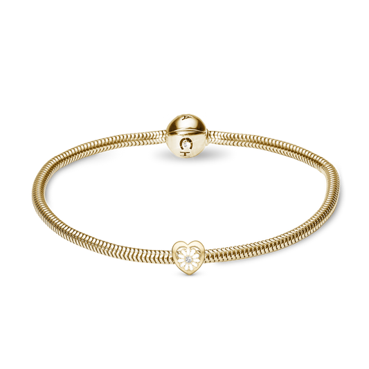 Charms Bracelet with charm i Gold Plated