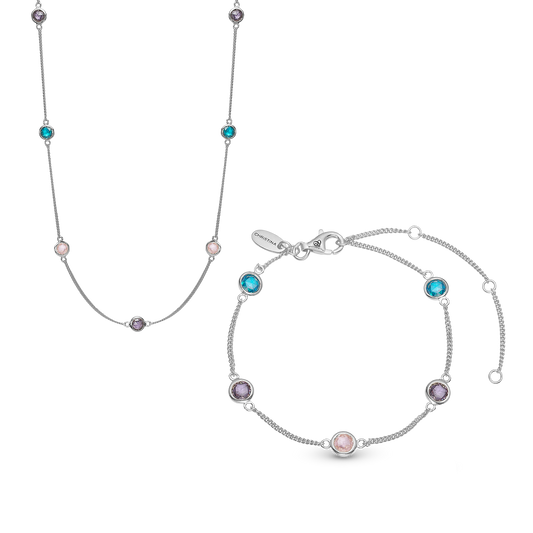 Colourful Champagne sæt, Sølv